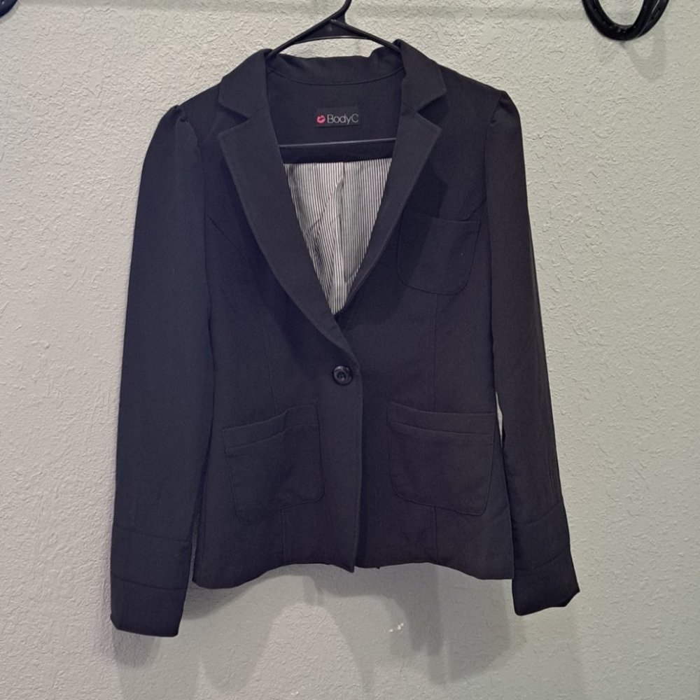 Body Central Black Boyfriend Blazer - Size M